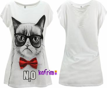 KAFRIM __ kot w okularach  - świetna bluzeczka__ L