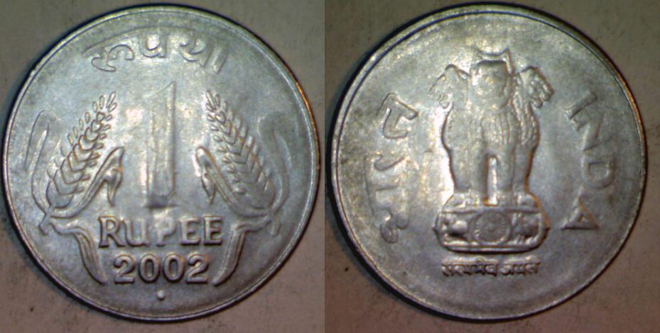 Indie 1 rupia 2002