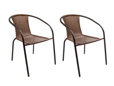 2x Krzesła ogrodowe BISTRO technorattan plecionka - 6775099543 - oficjalne  archiwum Allegro