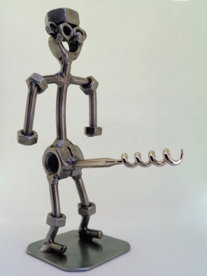 Korkociąg - figura z metalu! Gadżet do wina