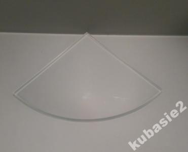 Półka szklana 8 mm Opti White -narożna- 20x20 cm