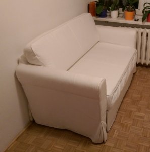 Sofa rozkładana IKEA EKTORP biała używana WARSZAWA - 6563309301 - oficjalne  archiwum Allegro