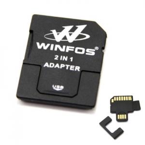 Adapter czytnik USD Winfos microSDHC na SDHC i USB