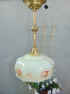 Przedwojenny zwis,lampa do kuchni,holu,wys.43,5 cm
