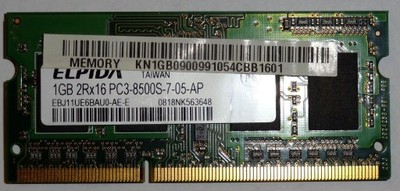 1 GB RAM DDR3 DIMM 1066MHz