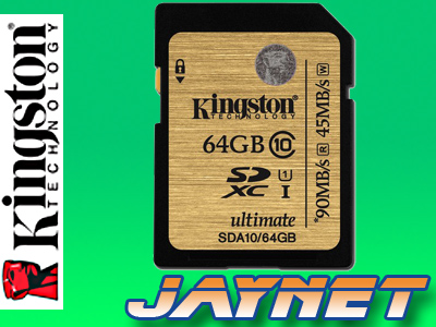 KINGSTON ULTIMATE 64 GB SD SDXC Class 10 +90/45MBs