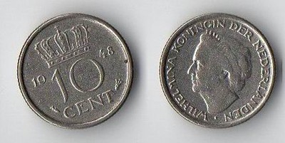 HOLANDIA 1948 10 CENT