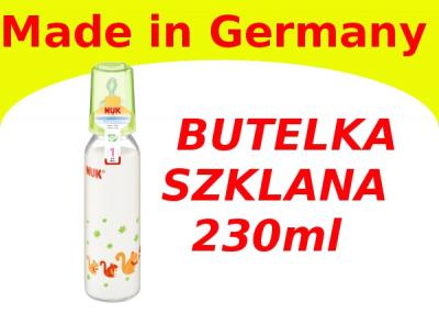 NUK Butelka szklana 230ml sm. silikonowy PROMOCJA