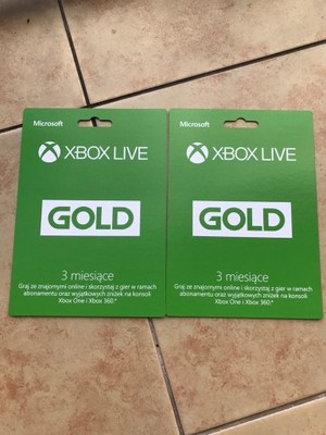 Xbox one 360 live gold 3 miesiace