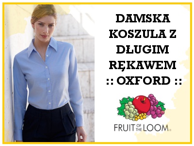 Fruit of the Loom KOSZULA DAMSKA OXFORD Dł.RĘK-3XL