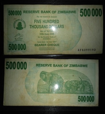 Zimbabwe 500 000 Dolarów P-51 2007