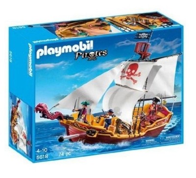 Playmobil Pirates 5678 Statek Piracki - 6652606245 - oficjalne archiwum  Allegro