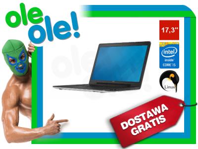 Laptop Dell Inspiron 17 5748 i5-4210 8GB 1TB Linux
