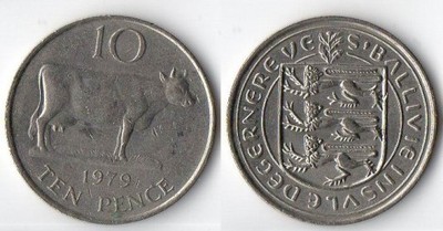 GUERNSEY 1979 10 PENCE