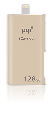 PQI Flash 128GB iConnect USB/ Lighting, Złoty