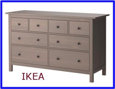 Komoda IKEA HEMNES 8 szuflad szary brąz 162x51x97 - 3602750078 - oficjalne  archiwum Allegro