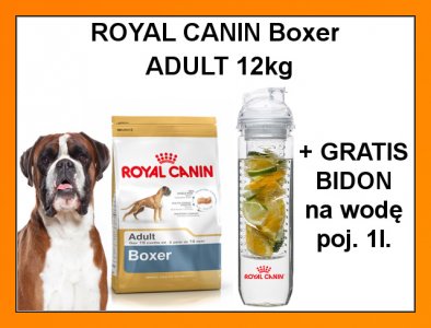 ROYAL CANIN BOXER ADULT 12kg + GRATIS BIDON!