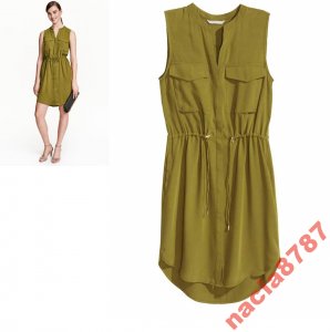 H&M sukienka szmizjerka bez rękawów 38(M) HIT - 6302563965 - oficjalne  archiwum Allegro