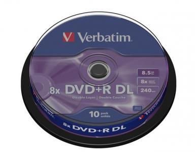 DVD+R DL VERBATIM 8,5GB x8 10sztuk CAKE