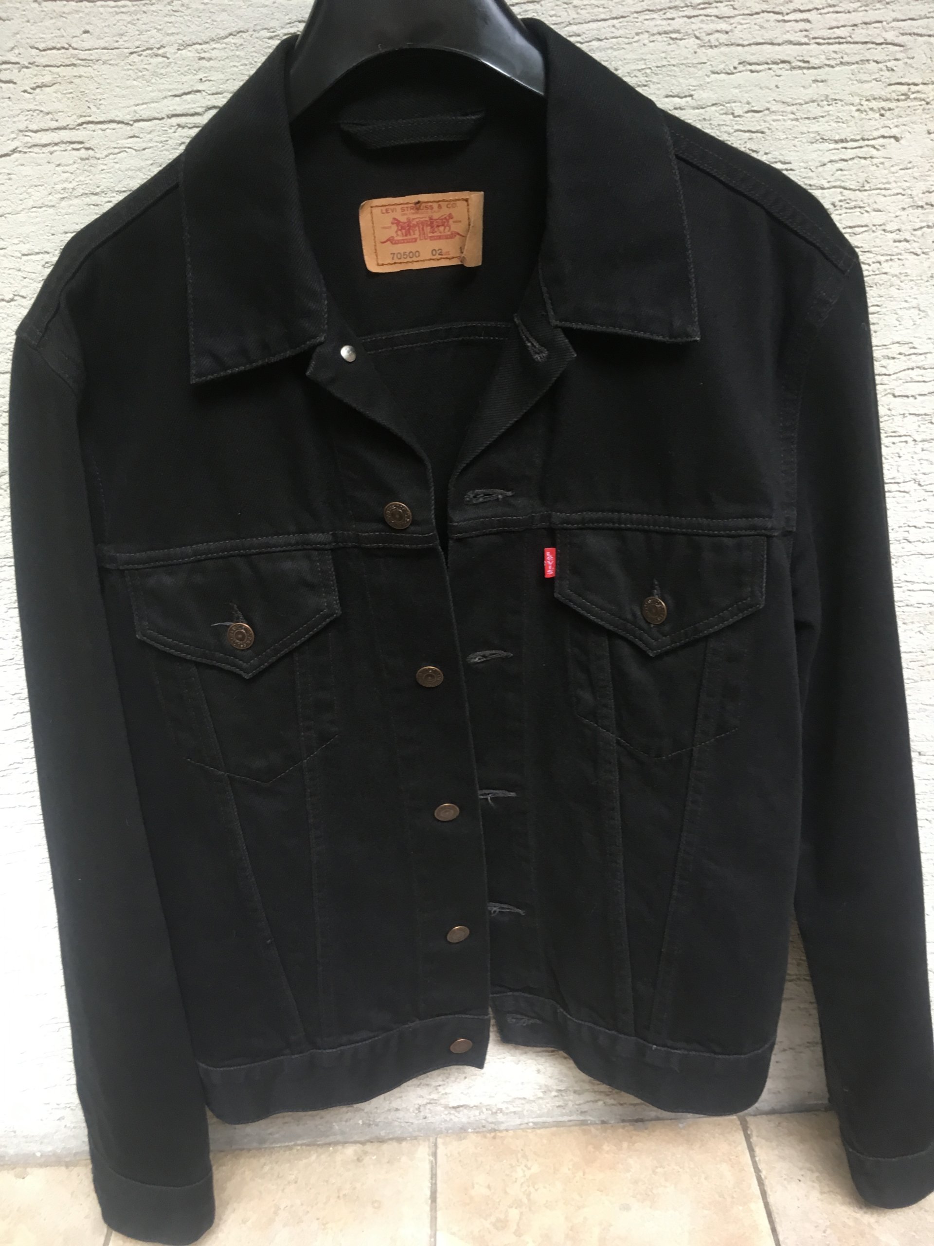 LEVIS katana kurtka jeans czarna L - 7059103570 - oficjalne archiwum Allegro