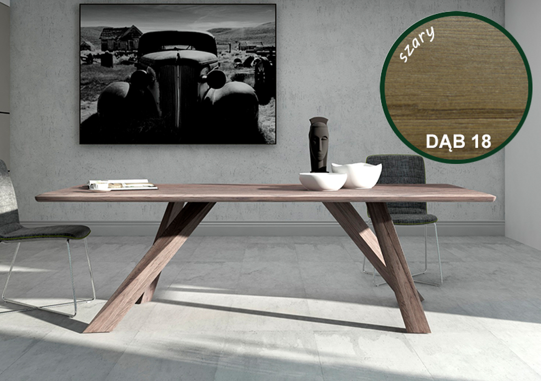 T33 unikatowy stół w różnych wybarwieniach drewna