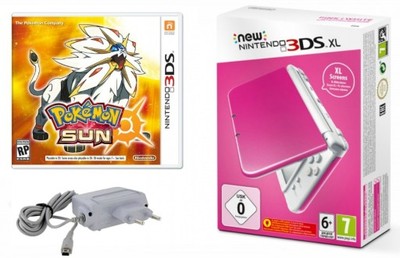 New Nintendo 3DS XL Pink+White   +  POKEMON  GW 12