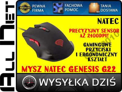 Mysz Natec Genesis Myszka G22 2400DPI GAMING USB