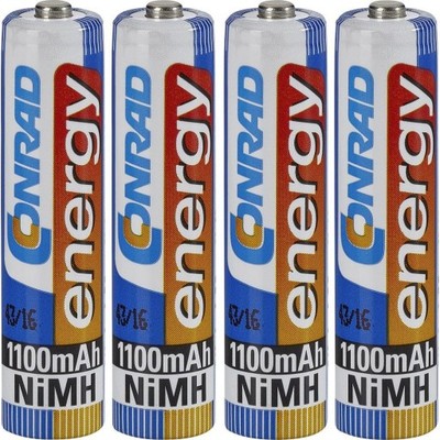 Zestaw 4 akumulatorów NiMH Conrad Energy AAA, 1,2