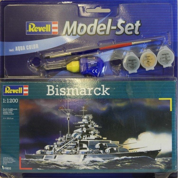 Model do sklejania REVELL Statek Bismarck + farby