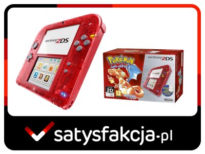 Czerwona Konsola Nintendo 2DS +Pokemon Red Version