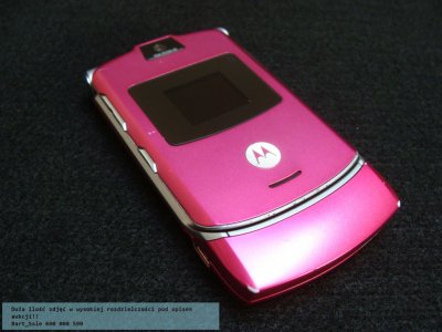 Różowa Motorola V3 RAZR klapka PL MENU