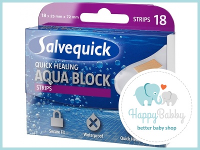 SALVEQUICK Plastry Aqua Block Strips 18 szt