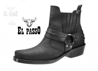 EL PASSO 110 Kowbojki męskie buty na motor czarne - 5105207439 - oficjalne  archiwum Allegro
