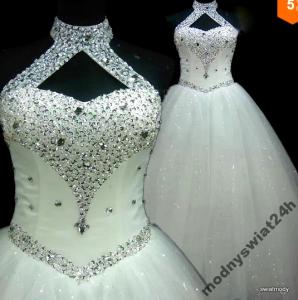 Nowa suknia ślubna bajkowa księżniczka +size 2016