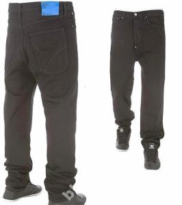 ADIDAS Loose CARROT spodnie jeans czarne  -  34_32
