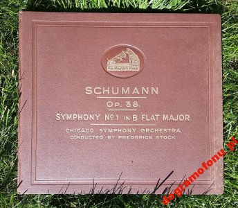 Stary album Schumann Symfonia B-dur 4 płyty szelak