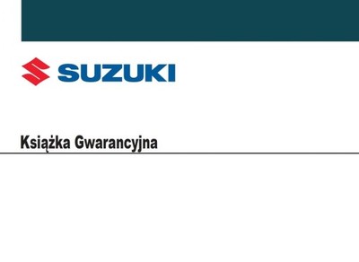 Suzuki Polska Książka Serwisowa Wszystkie Modele