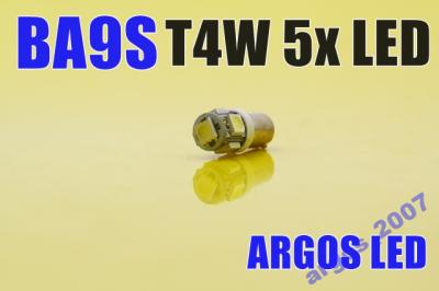 T4W 5x LED żarówka postojówka BA9S dioda SMD
