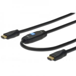 Kabel HDMI z wzmacniaczem, HDMI A /M (wtyk) -).