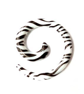 Spirala rozychacz BIAŁA ZEBRA - 3mm  - akryl