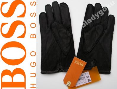 Rękawiczki skórzane HUGO BOSS, czarne, M-L, NOWE - 5530401038 - oficjalne  archiwum Allegro