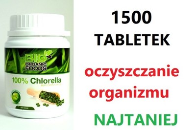 Chlorella BIO ORGANIC FOODS aż 1500 tab - 300 gram