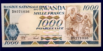 Rwanda 1000 Francs 1988 r. 326/6