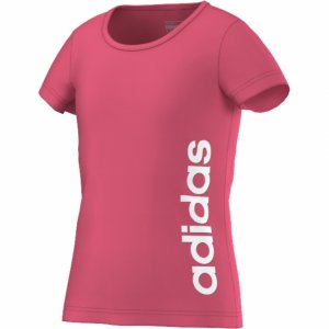 Koszulka adidas Linear Tee J AB4841 140 cm różowy