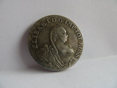 Wykopki , moneta Rubel 1761 r. Rosja Carska