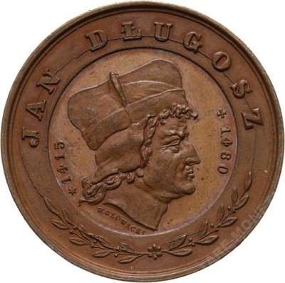 Jan Długosz- medal autor.W.Głowackiego wybity 1880