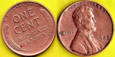 USA  1  Cent  1948  r.