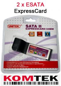 Unitek ExpressCard kontroler 2x eSATA KRK