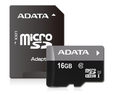 ADATA 16 GB micro SDHC Class 10 Premiere UHS1 +SD