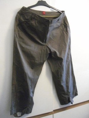 spodnie 3/4 KHAKI 44  cotton Olsen + bluzka *  OK